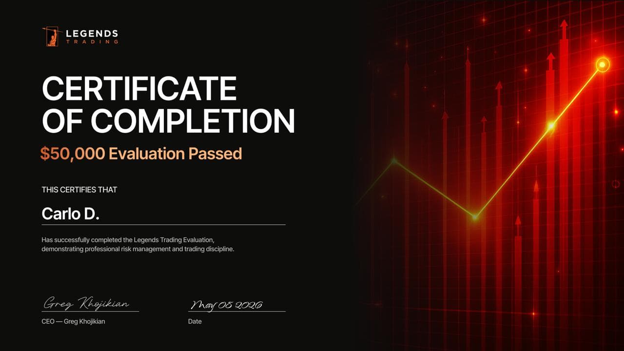 Legends Trading — Certificate of Completion